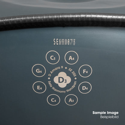 Handpan serie Harmony 9 note - D Kurd 440 Hz