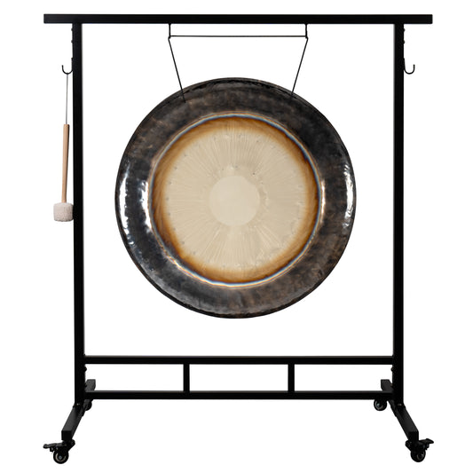 Stand quadrato per Gong da 28" a 34" - con ruote - nero