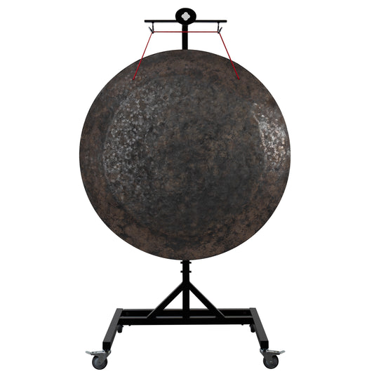 Stand professionale per Gong fino a 40" - con ruote - nero